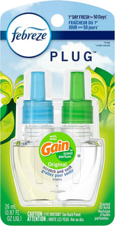 Febreze Plug In Air Freshener Scented Oil Refill, Gain Original Scent