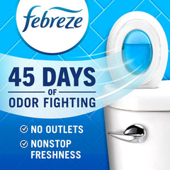 Febreze Bathroom Air Freshener, Odor-Fighting, Plug In Alternative, Air Fresheners for Small Spaces in Home, Bathroom, Kitchen, & Closet, Pet & Litter Box Odor Fighter, Gain Original Scent, 4ct