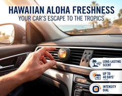 Febreze Odor Clear Car Vent Air Freshener Clip, Hawaiian Aloha 0.06 Fl.Oz - 8 Pack