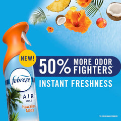 Febreze New & Improved Air Mist Bora Bora Waters, Air Freshener, Home and Kitchen Essentials, Odor Fighting Room Spray (Pack of 6)